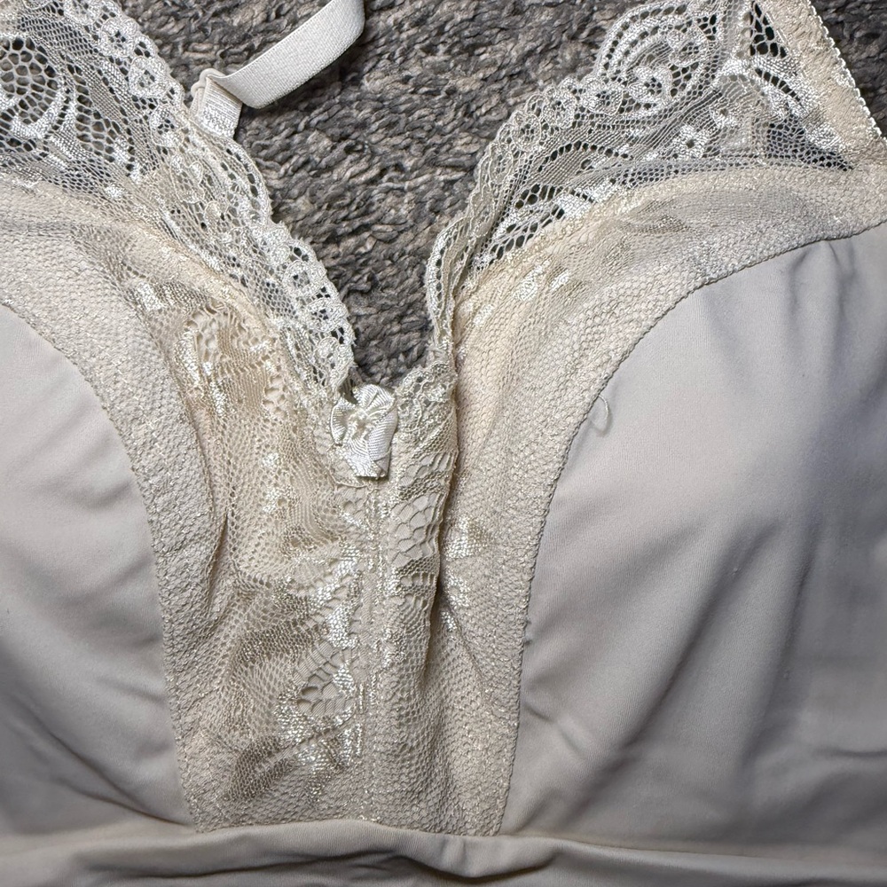 Rhonda Shear Lace Accent 2X Bra Set - Cream & Pink - Picture 4 of 7